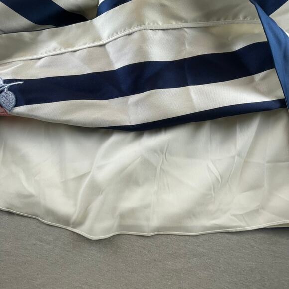 Kate Spade New York Embroidered Floral Stripe Mini Dress Cream and French Navy 6 - Picture 9 of 10
